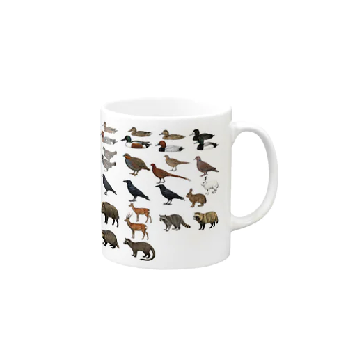 SUZURIの狩猟鳥獣42種 マグカップ