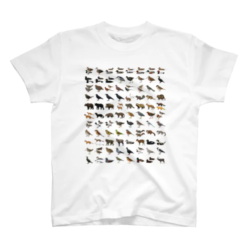 SUZURIの日本の鳥獣88種 スタンダードTシャツ